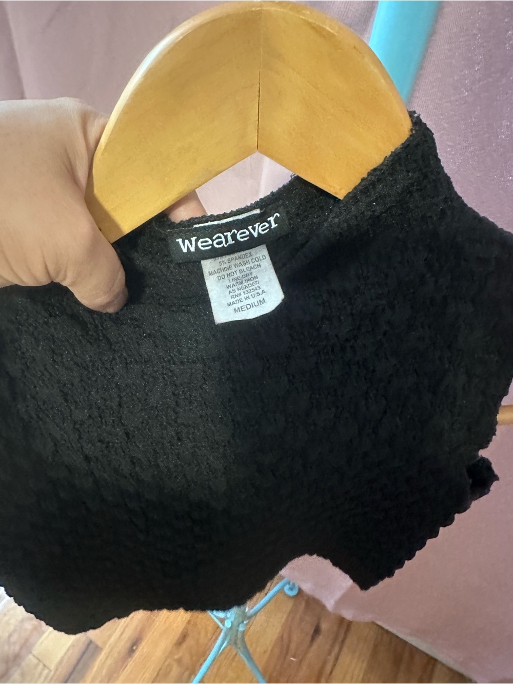 Wearever Black Textured Cowl Neck Sweater - Women's Medium